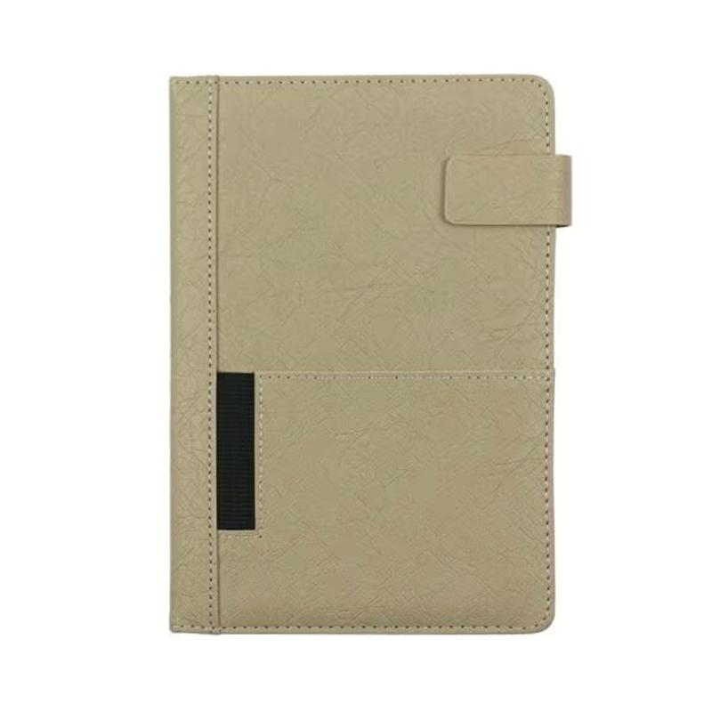 PU Notebook With Front Pocket, Magnetic Flap & Page Mark Ribbon